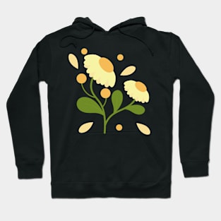 Yellow daisy flowers cartoon Hoodie